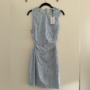 WeWoreWhat Blue and White Striped Midi Dress